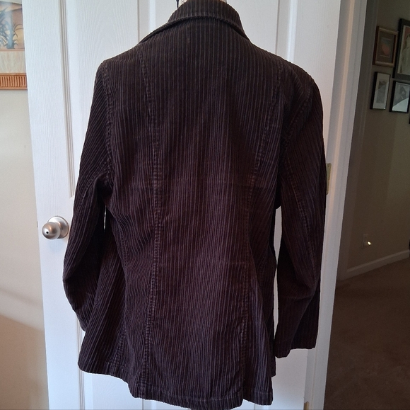 KENJI Corduroy Black Peacoat. Large - Picture 3 of 4